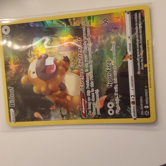Pokemon Trading Card Bidoof Full Art HOLO 2023 Holographic - Picture 4 of 6